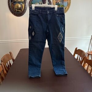 Chaps Women's Dark Jeans with Geometric Accents